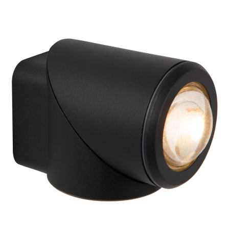 Lucide ERIN - Spot mural / Applique mural Intérieur/Extérieur - LED - 1x5W 2700K - IP65 - Noir
