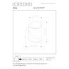 Lucide ERIN - Spot mural / Applique mural Intérieur/Extérieur - LED - 1x5W 2700K - IP65 - Noir