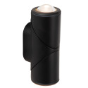 Lucide ERIN - Spot mural / Applique mural Intérieur/Extérieur - LED - 2x5W 2700K - IP65 - Noir
