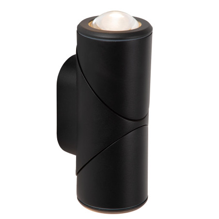 Lucide ERIN - Spot mural / Applique mural Intérieur/Extérieur - LED - 2x5W 2700K - IP65 - Noir
