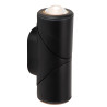 Lucide ERIN - Spot mural / Applique mural Intérieur/Extérieur - LED - 2x5W 2700K - IP65 - Noir
