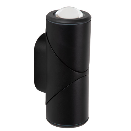 Lucide ERIN - Spot mural / Applique mural Intérieur/Extérieur - LED - 2x5W 2700K - IP65 - Noir