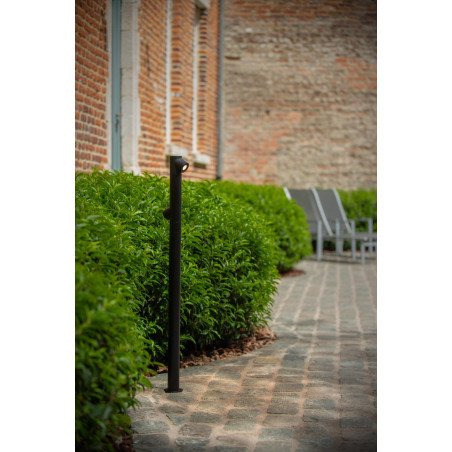 Lucide IBAMBA - Borne extérieur - LED - 2x6W 3000K - IP65 - Noir