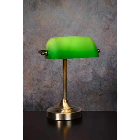 Lucide BANKER - Lampe de bureau - 1xE14 - Bronze