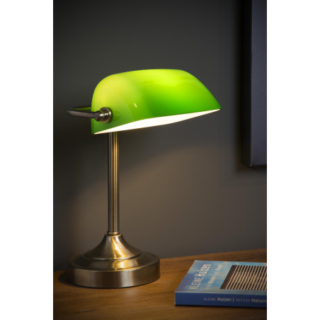 Lucide BANKER - Lampe de bureau - 1xE14 - Bronze