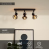 Lucide MADEE - Spot plafond - 3xE14 - Noir