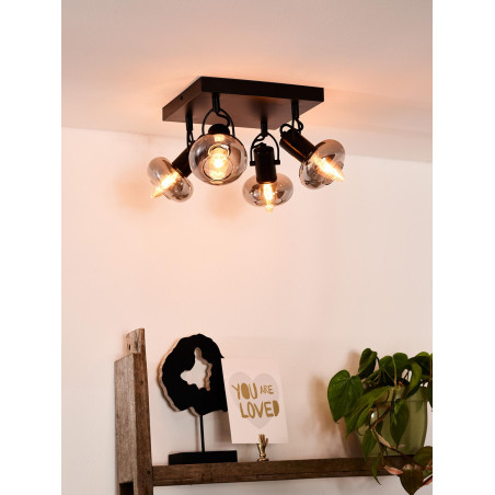 Lucide MADEE - Spot plafond - 4xE14 - Noir