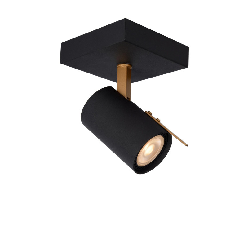 Lucide GRONY - Spot plafond - LED Dim to warm - GU10 (MR16) - 1x5W 2200K/3000K - Noir