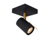 Lucide GRONY - Spot plafond - LED Dim to warm - GU10 (MR16) - 1x5W 2200K/3000K - Noir