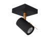 Lucide GRONY - Spot plafond - LED Dim to warm - GU10 (MR16) - 1x5W 2200K/3000K - Noir