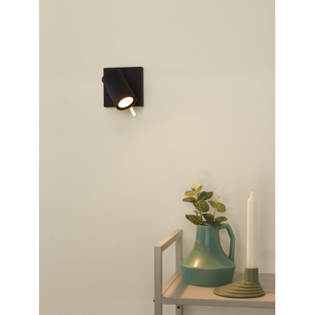 Lucide GRONY - Spot plafond - LED Dim to warm - GU10 (MR16) - 1x5W 2200K/3000K - Noir