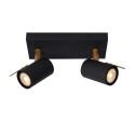 Lucide GRONY - Spot plafond - LED Dim to warm - GU10 (MR16) - 2x5W 2200K/3000K - Noir