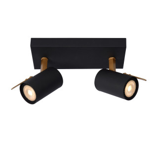 Lucide GRONY - Spot plafond - LED Dim to warm - GU10 (MR16) - 2x5W 2200K/3000K - Noir