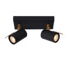 Lucide GRONY - Spot plafond - LED Dim to warm - GU10 (MR16) - 2x5W 2200K/3000K - Noir