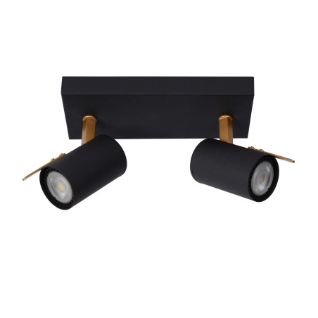 Lucide GRONY - Spot plafond - LED Dim to warm - GU10 (MR16) - 2x5W 2200K/3000K - Noir