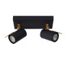 Lucide GRONY - Spot plafond - LED Dim to warm - GU10 (MR16) - 2x5W 2200K/3000K - Noir