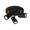 Lucide GRONY - Spot plafond - LED Dim to warm - GU10 (MR16) - 3x5W 2200K/3000K - Noir