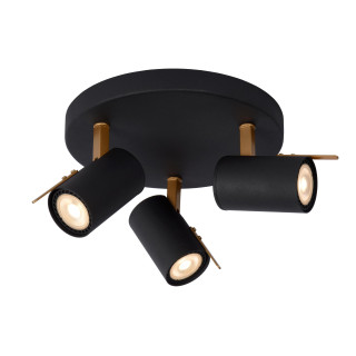 Lucide GRONY - Spot plafond - LED Dim to warm - GU10 (MR16) - 3x5W 2200K/3000K - Noir