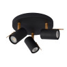Lucide GRONY - Spot plafond - LED Dim to warm - GU10 (MR16) - 3x5W 2200K/3000K - Noir