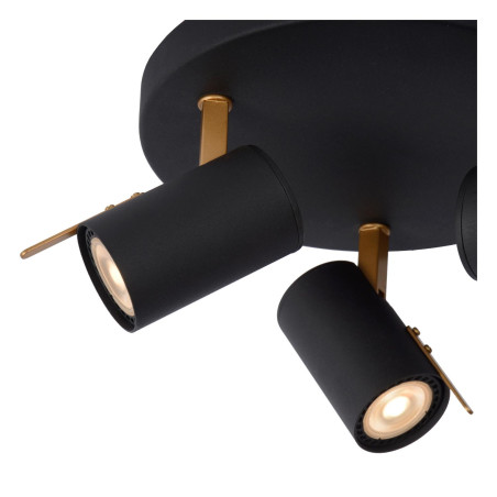 Lucide GRONY - Spot plafond - LED Dim to warm - GU10 (MR16) - 3x5W 2200K/3000K - Noir