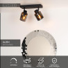 Lucide ALION - Spot plafond - 2xE14 - Noir