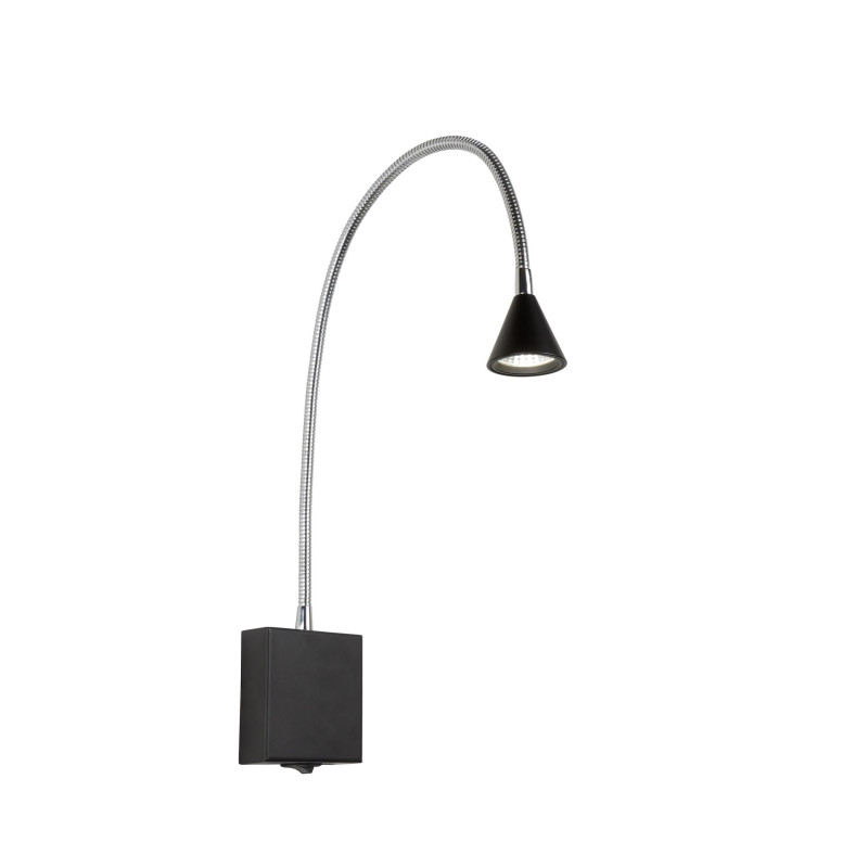 Lucide BUDDY - Lampe de chevet / Applique mural - LED - 1x4W 4000K - Noir