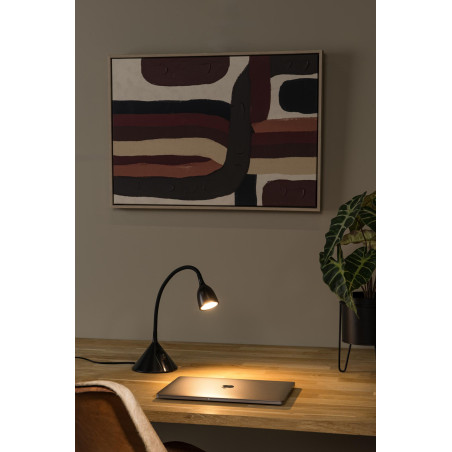 Lucide MILO - Lampe de bureau - Ø 12,8 cm - LED - 1x3,2W 3000K - Noir