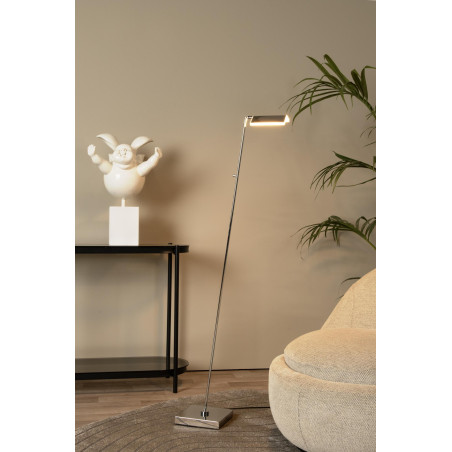 Lucide AARON - Lampadaire / lampe de lecture - LED Dim. - CCT - 1x12W 2700K/4000K - Chrome