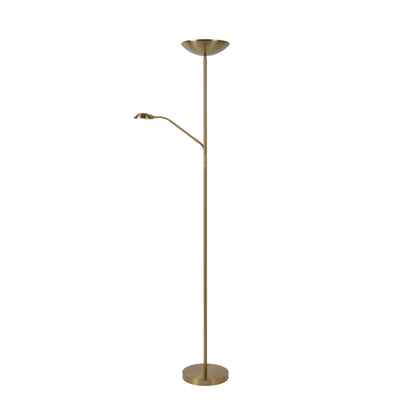 Lucide ZENITH - Lampadaire / lampe de lecture - LED Dim. - 3000K - Or Mat / Laiton
