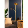 Lucide ZENITH - Lampadaire / lampe de lecture - LED Dim. - 3000K - Or Mat / Laiton