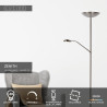 Lucide ZENITH - Lampadaire / lampe de lecture - LED Dim. - 3000K - Chrome Dépoli
