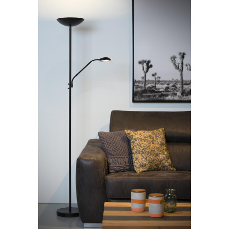 Lucide ZENITH - Lampadaire / lampe de lecture - LED Dim. - 3000K - Noir