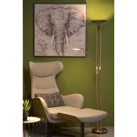 Lucide CHAMPION-LED - Lampadaire / lampe de lecture - LED Dim. - 3000K - Bronze