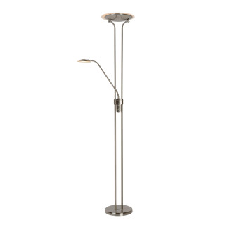 Lucide CHAMPION-LED - Lampadaire / lampe de lecture - Ø 30 cm - LED Dim. - 3000K - Chrome Dépoli