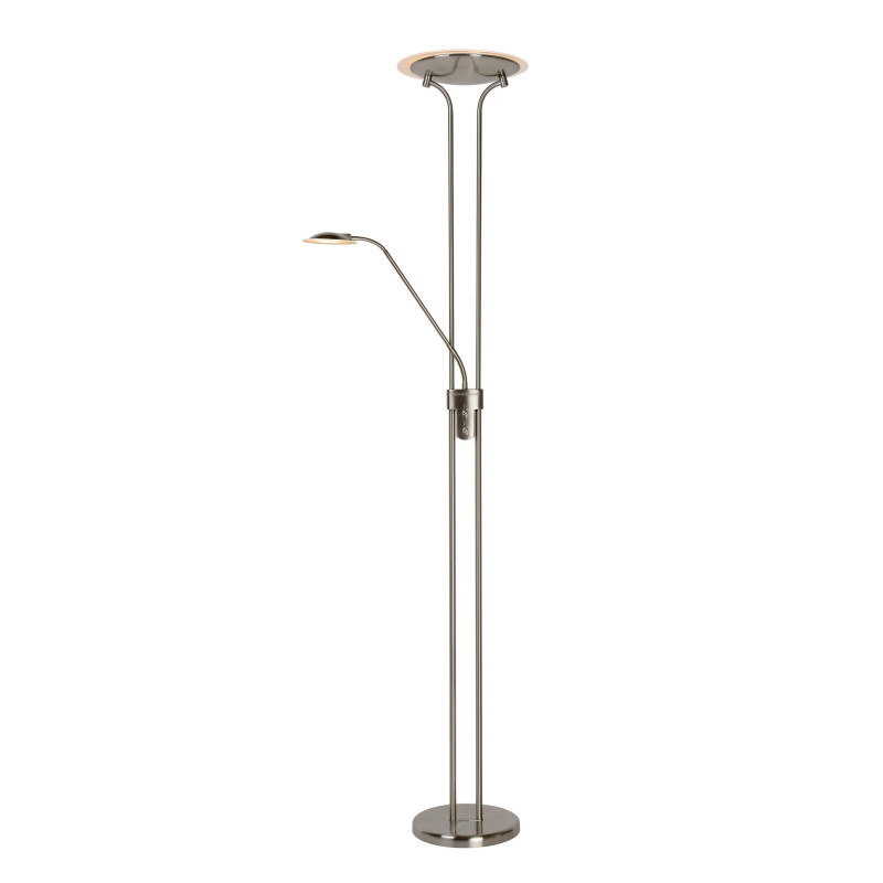 Lucide CHAMPION-LED - Lampadaire / lampe de lecture - Ø 30 cm - LED Dim. - 3000K - Chrome Dépoli