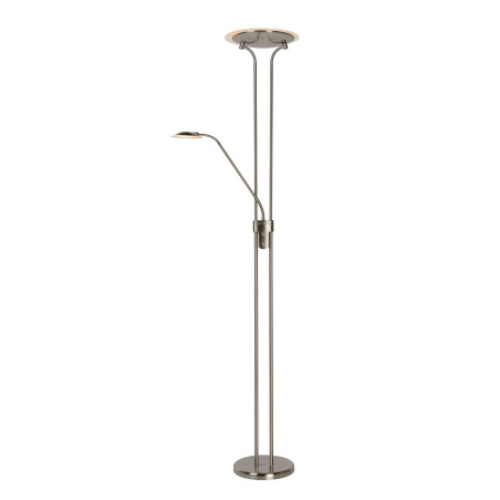 Lucide CHAMPION-LED - Lampadaire / lampe de lecture - Ø 30 cm - LED Dim. - 3000K - Chrome Dépoli