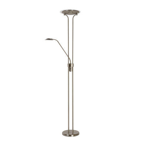Lucide CHAMPION-LED - Lampadaire / lampe de lecture - Ø 30 cm - LED Dim. - 3000K - Chrome Dépoli
