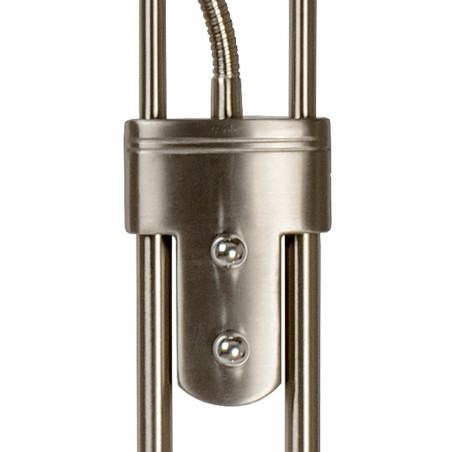 Lucide CHAMPION-LED - Lampadaire / lampe de lecture - Ø 30 cm - LED Dim. - 3000K - Chrome Dépoli