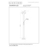 Lucide CHAMPION-LED - Lampadaire / lampe de lecture - Ø 30 cm - LED Dim. - 3000K - Noir
