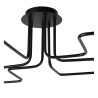 Lucide LESTER - Plafonnier - 6xE27 - Noir - L 75 x P 100 x H 20 cm