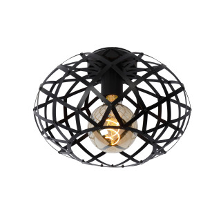 Lucide WOLFRAM - Plafonnier - Ø 30 cm - 1xE27 - Noir