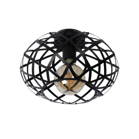Lucide WOLFRAM - Plafonnier - Ø 30 cm - 1xE27 - Noir