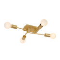 Lucide LESTER - Plafonnier - 4xE27 - Or Mat / Laiton