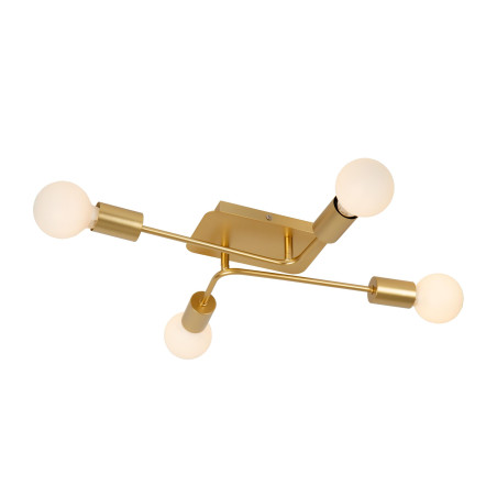 Lucide LESTER - Plafonnier - 4xE27 - Or Mat / Laiton