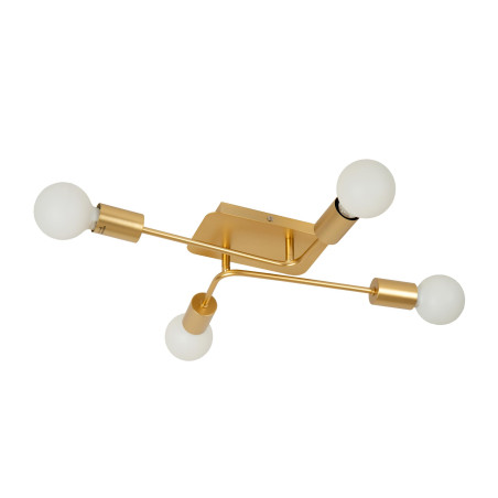Lucide LESTER - Plafonnier - 4xE27 - Or Mat / Laiton