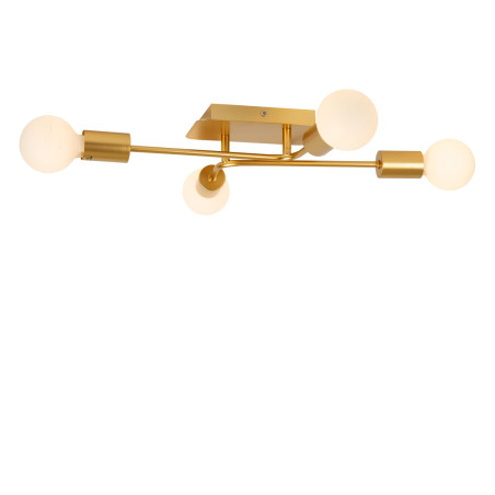 Lucide LESTER - Plafonnier - 4xE27 - Or Mat / Laiton