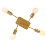 Lucide LESTER - Plafonnier - 4xE27 - Or Mat / Laiton