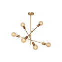 Lucide LESTER - Plafonnier - 6xE27 - Or Mat / Laiton