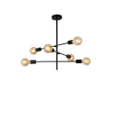 Lucide LESTER - Plafonnier - 6xE27 - Noir - L 59 x P 59 x H 83 cm