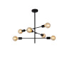 Lucide LESTER - Plafonnier - 6xE27 - Noir - L 59 x P 59 x H 83 cm